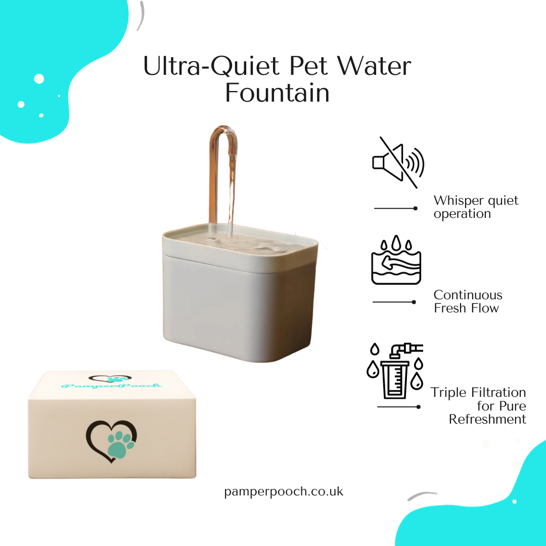 Ultra-Quiet Pet Water Fountain 1.5L