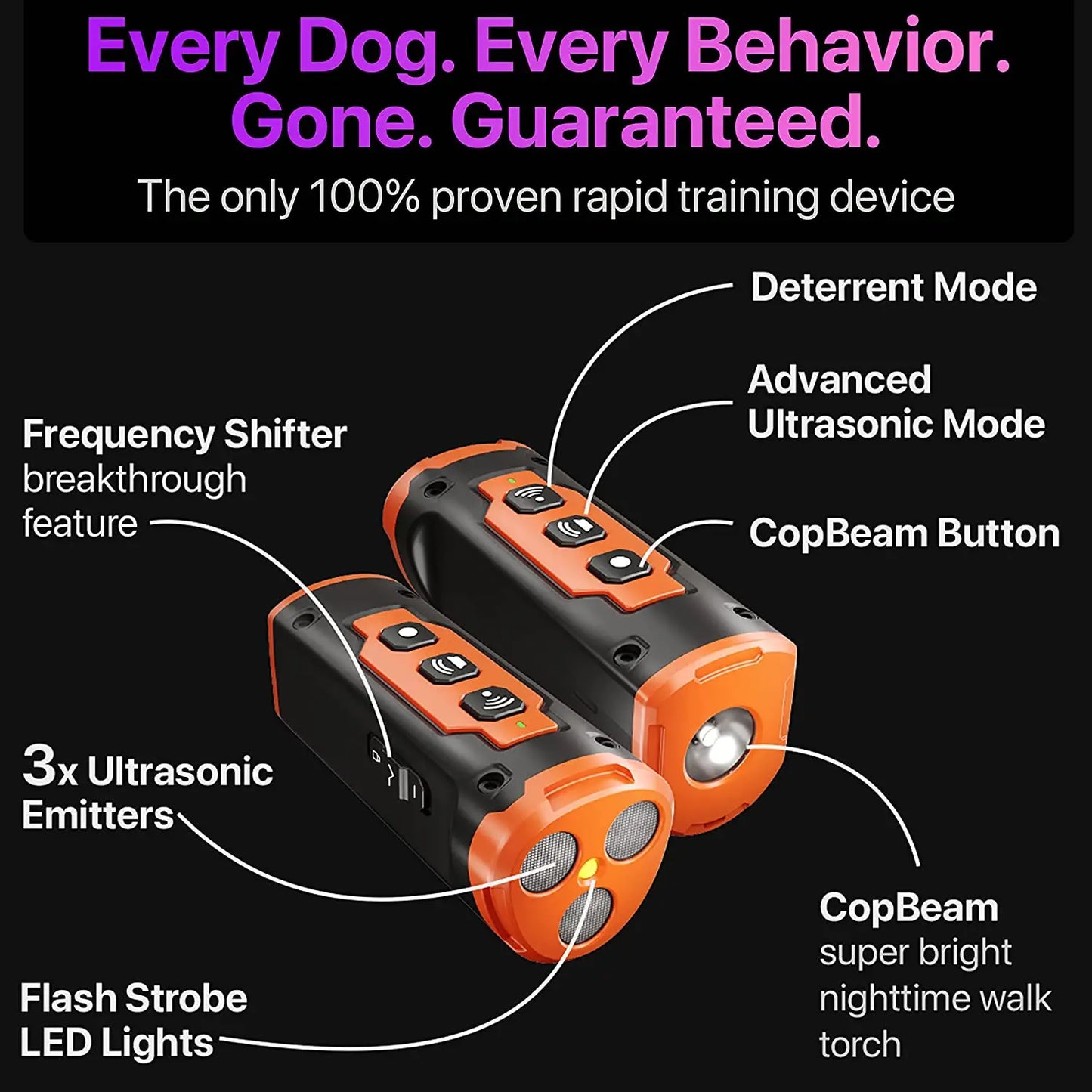 BarkBlocker™ Ultrasonic Anti-Bark Dog Training Device With LED Flashlight