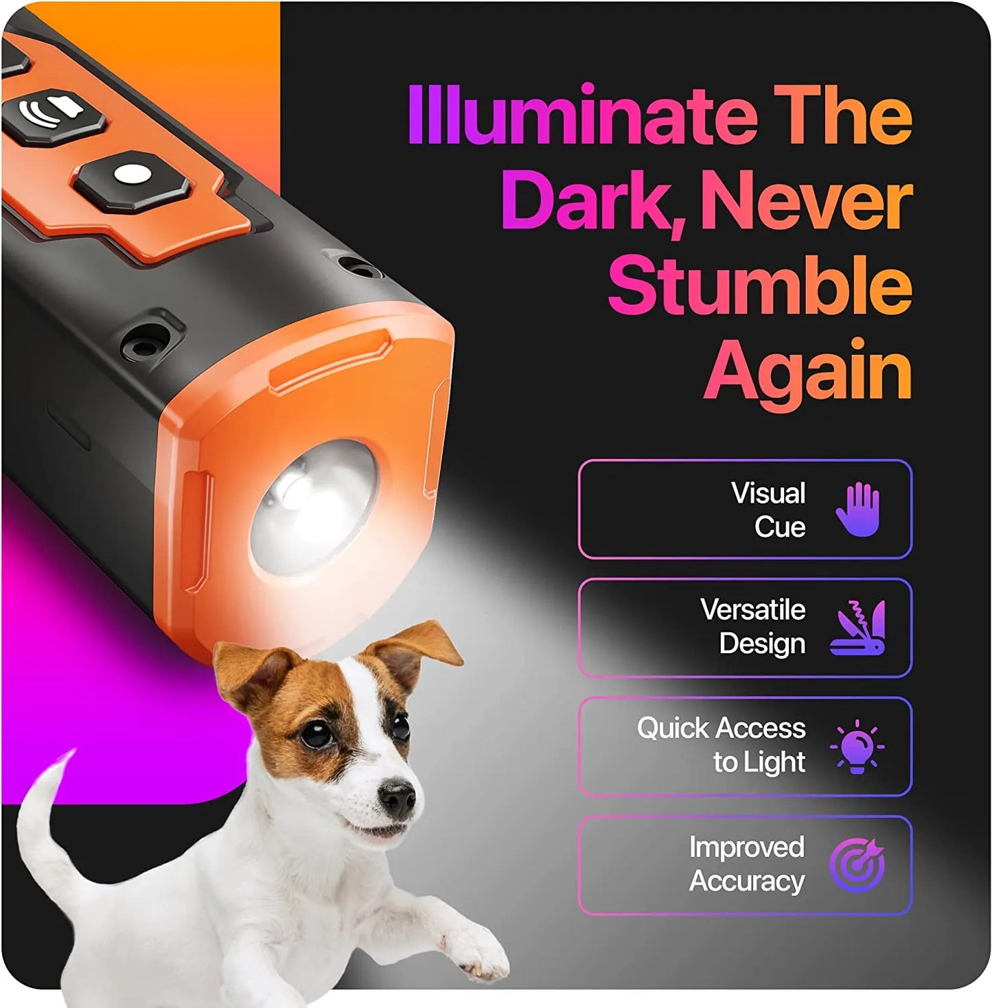 BarkBlocker™ Ultrasonic Anti-Bark Dog Training Device With LED Flashlight